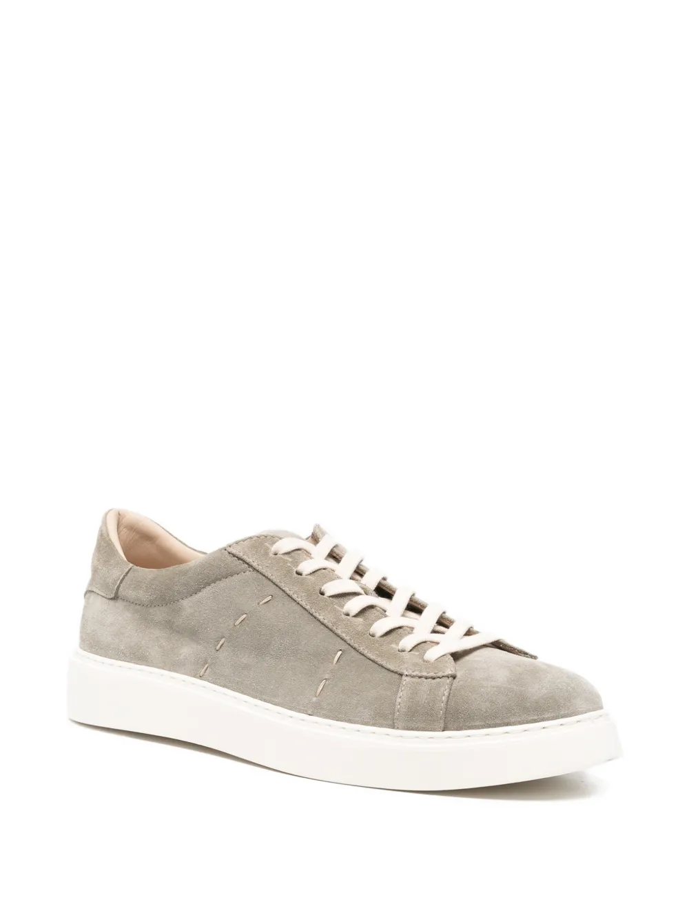 Eleventy Suède sneakers met contrasterende stiksels Groen