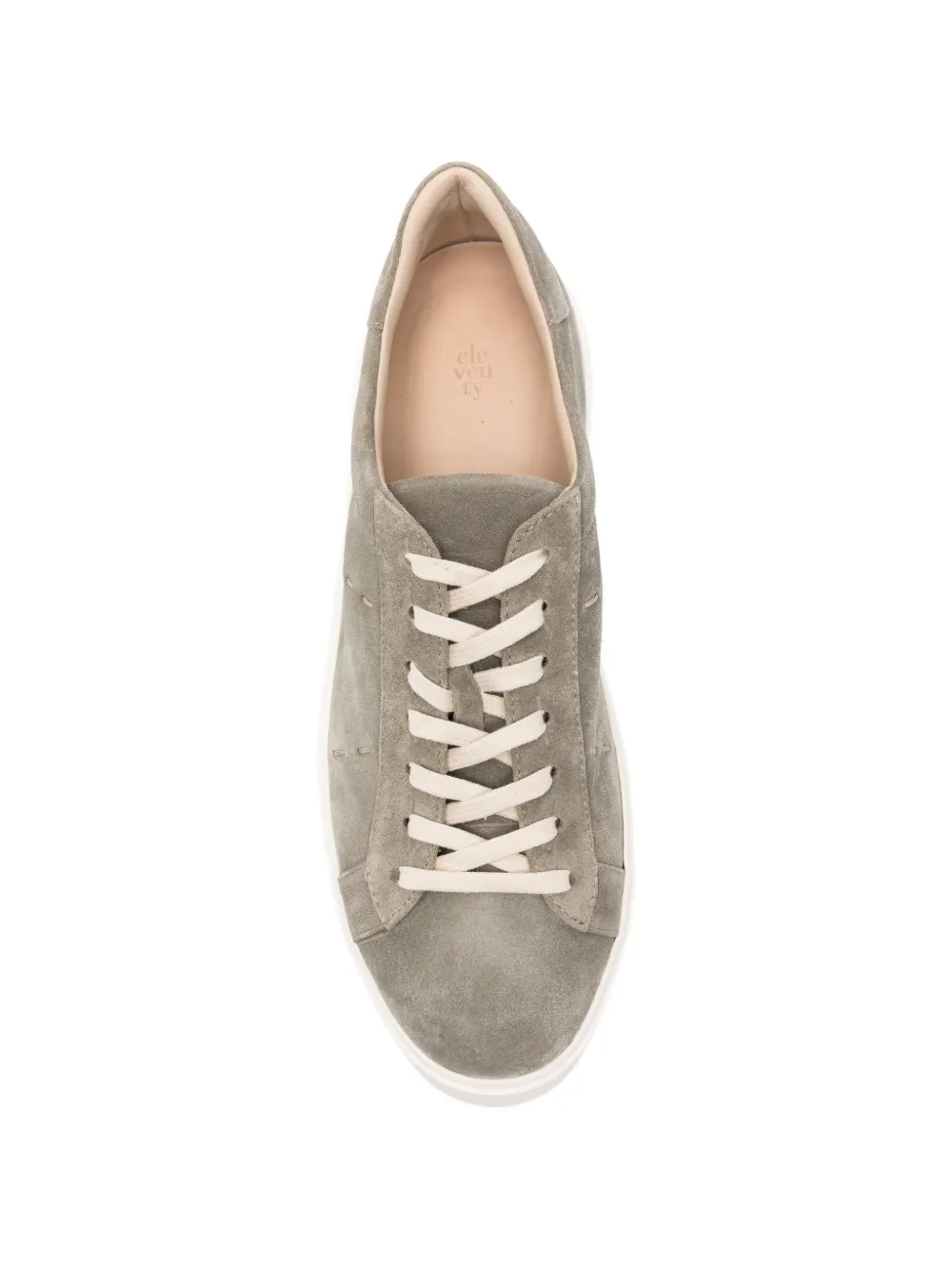 Eleventy Suède sneakers met contrasterende stiksels Groen
