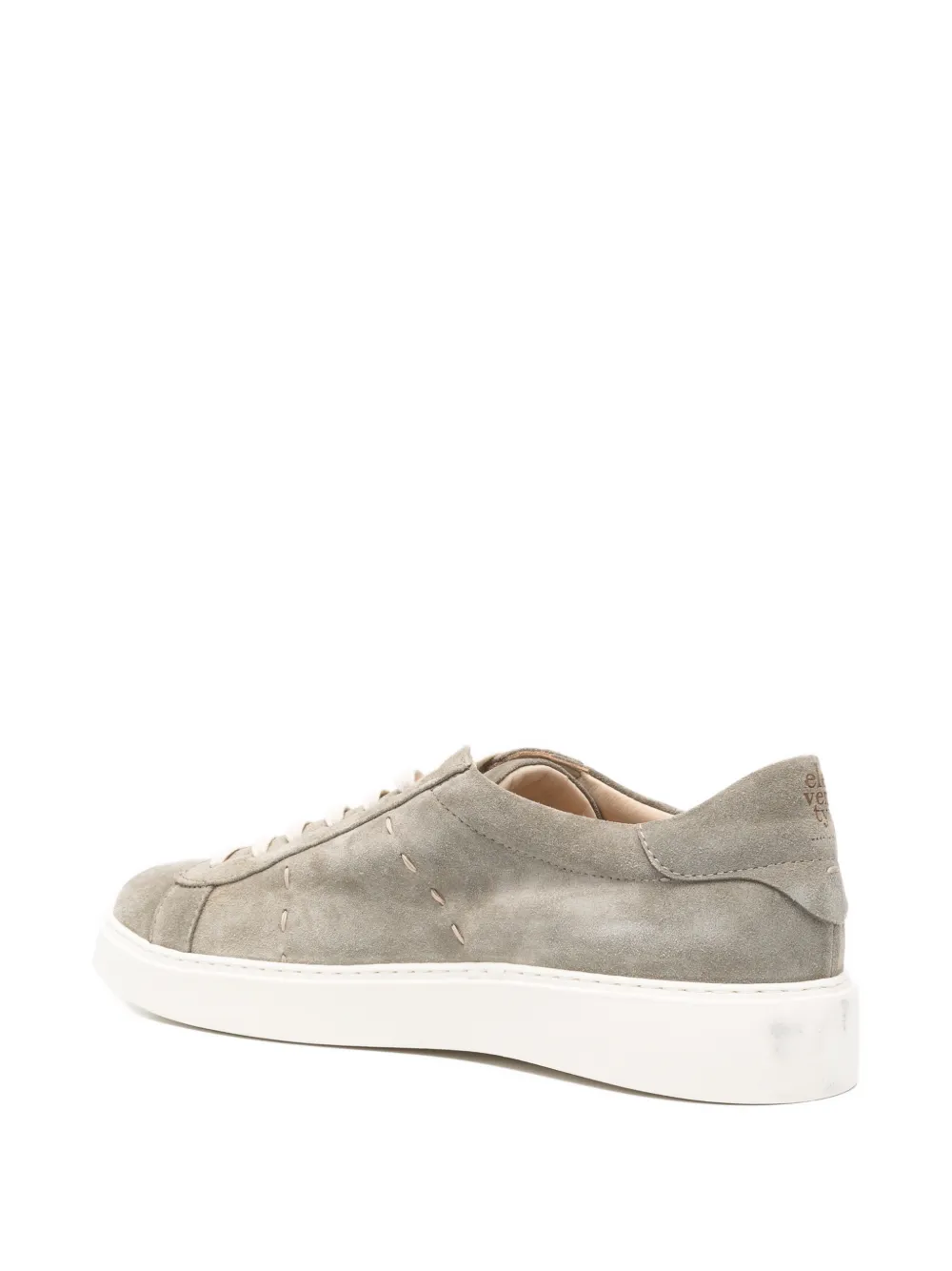 Eleventy Suède sneakers met contrasterende stiksels Groen