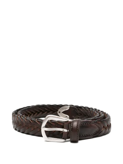 Eleventy ceinture en cuir à design tressé