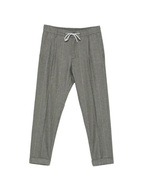 Eleventy pinstripe drawstring-waist trousers