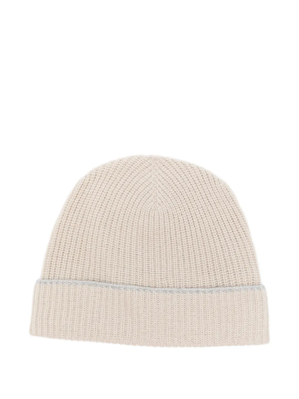 Eleventy Ribgebreide muts Beige