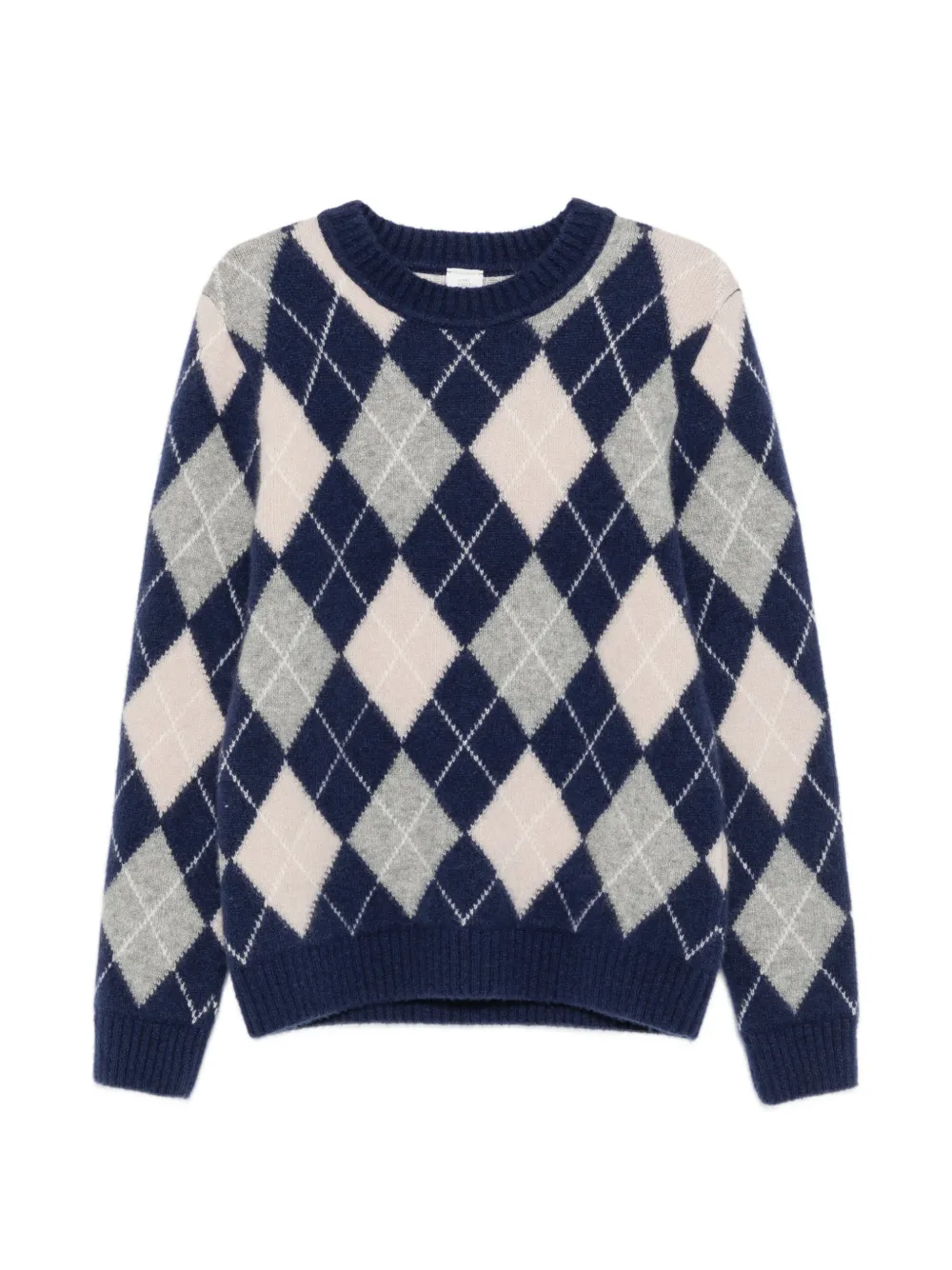 Eleventy long-sleeve argyle-knit sweater - Blue