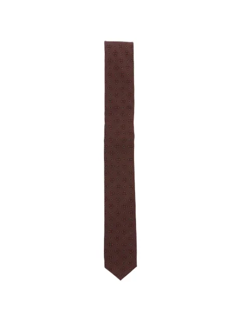 Eleventy geometric-print silk tie