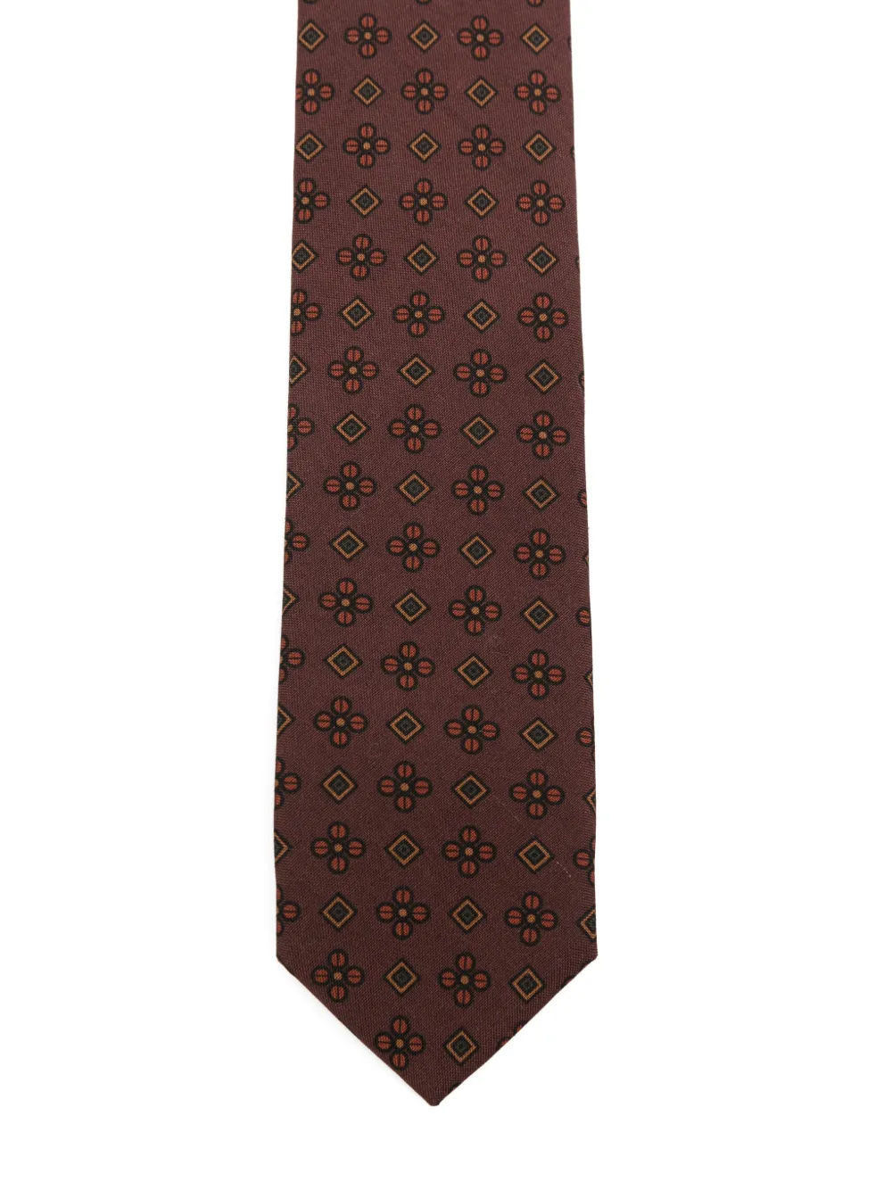 Eleventy Stropdas met geometrische print Rood