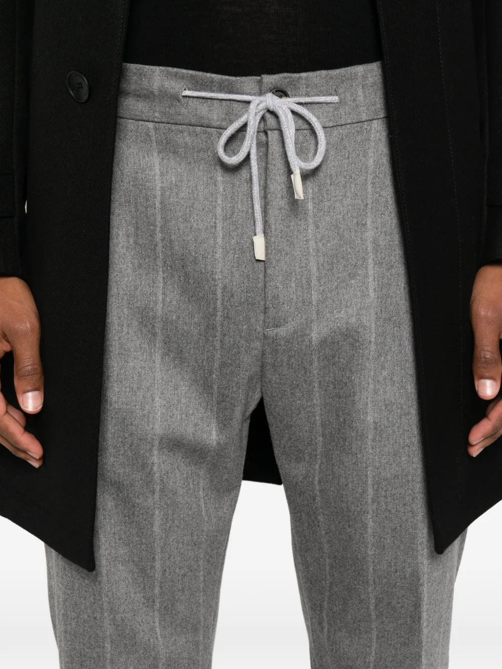Eleventy Broek met trekkoordtaille Grijs