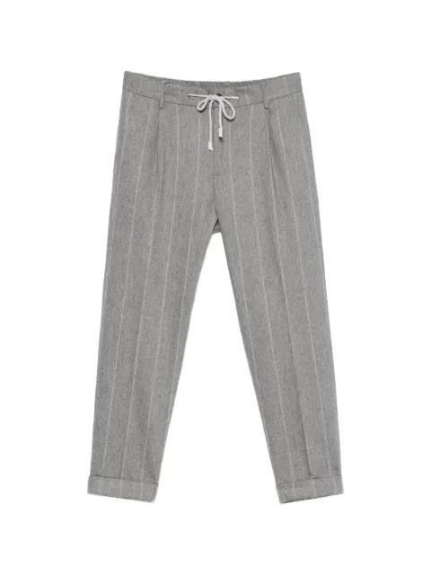 Eleventy pinstripe drawstring-waist trousers