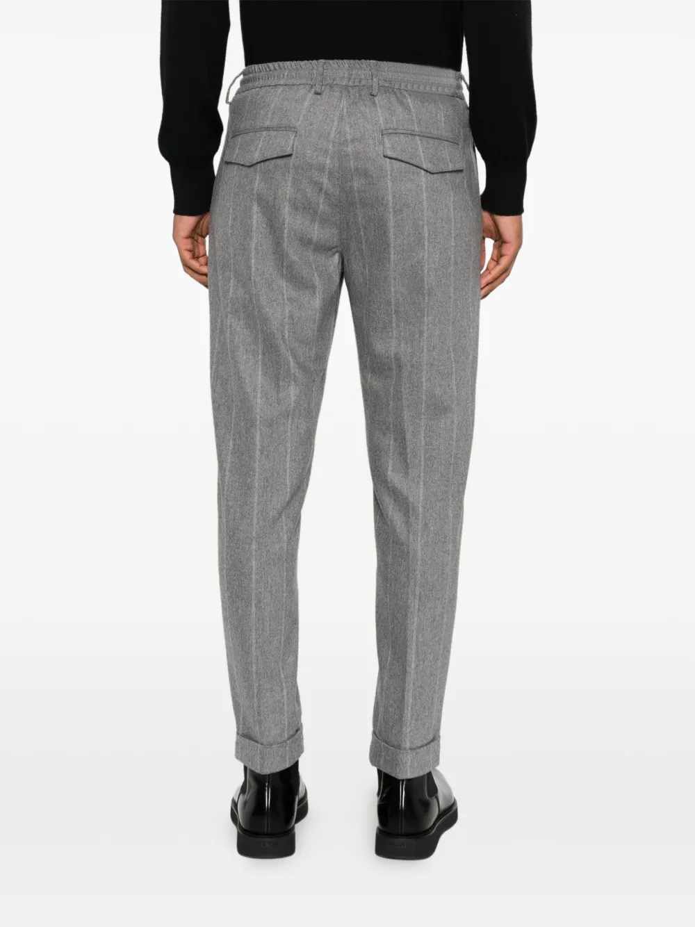 Eleventy Broek met trekkoordtaille Grijs