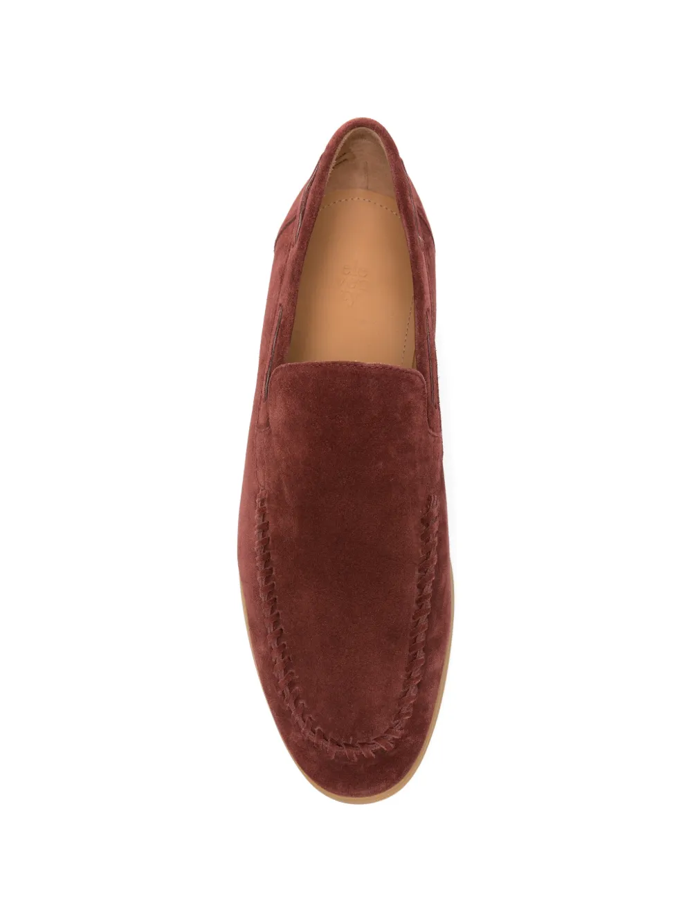 Eleventy Suède loafers met stiksel-detail Rood