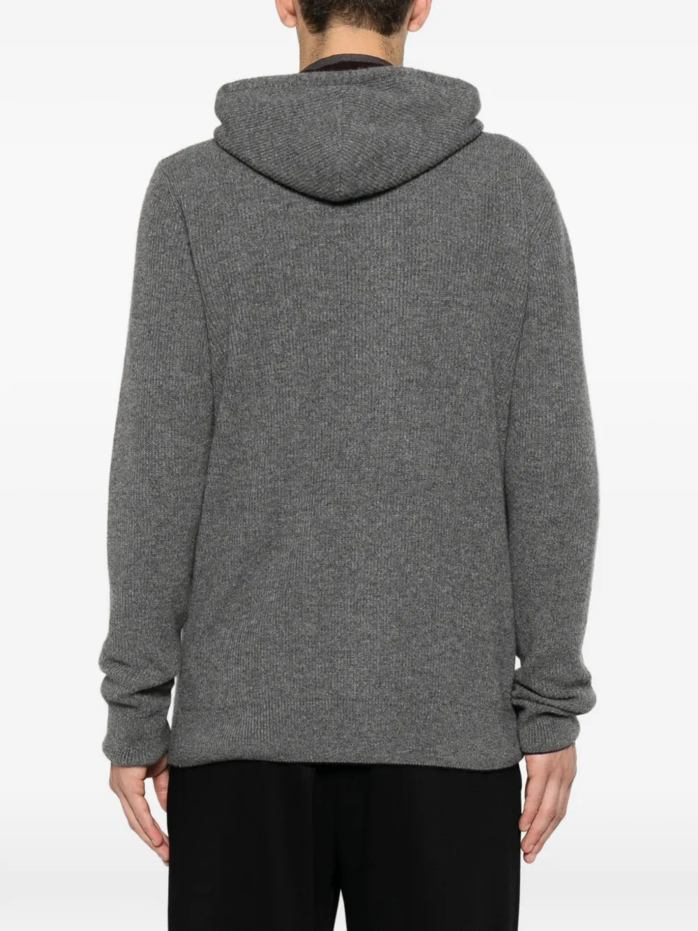 Eleventy Kasjmier vest met capuchon en rits Grijs