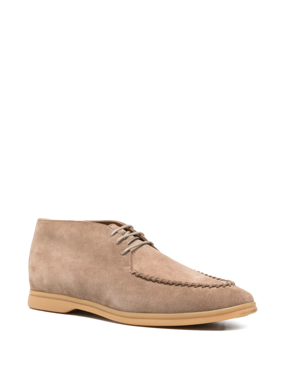 Eleventy Suède laarzen met stiksels Beige