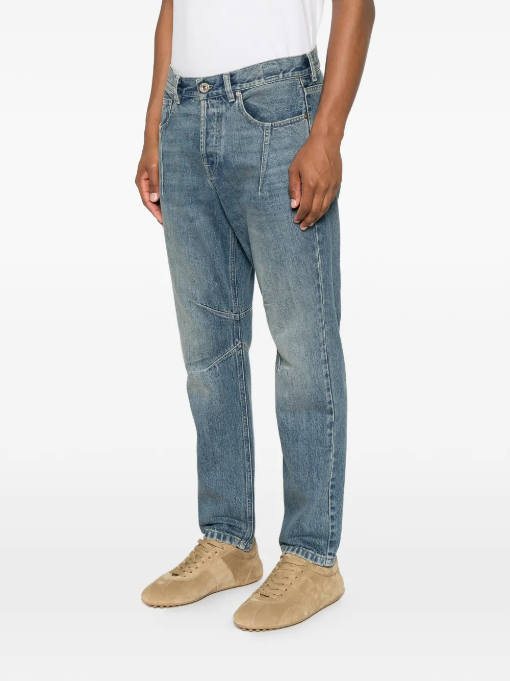Eleventy Jeans met vlakken en knopen Blauw