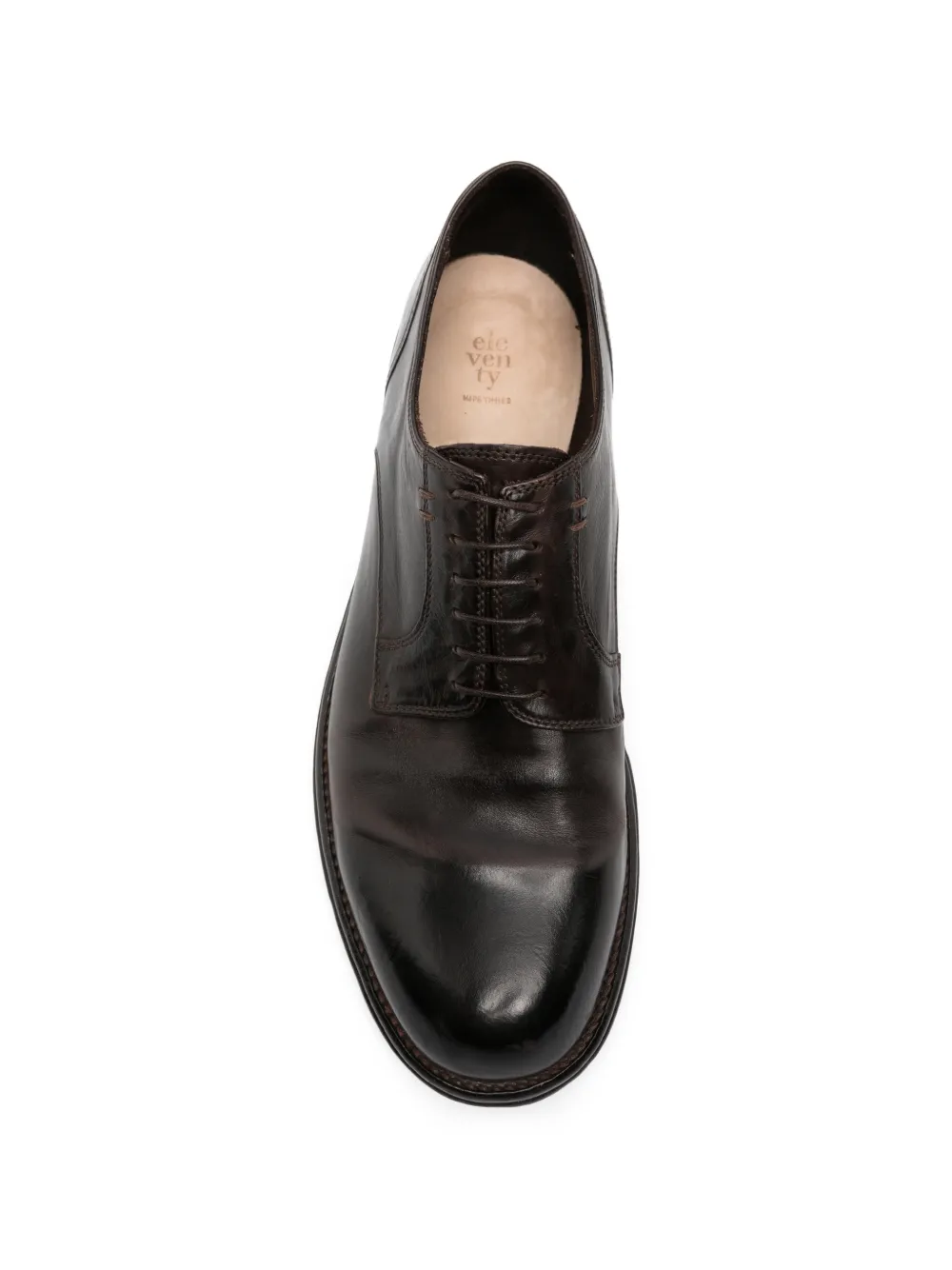Eleventy Leren Derby veterschoenen Bruin