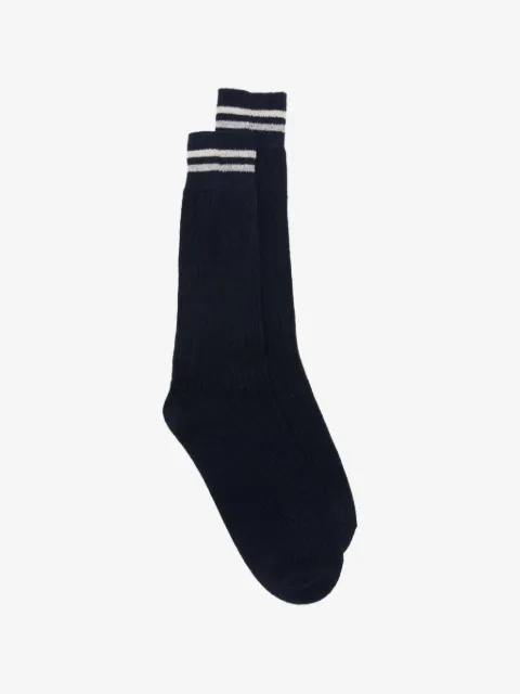 Eleventy stripe-detail ribbed socks