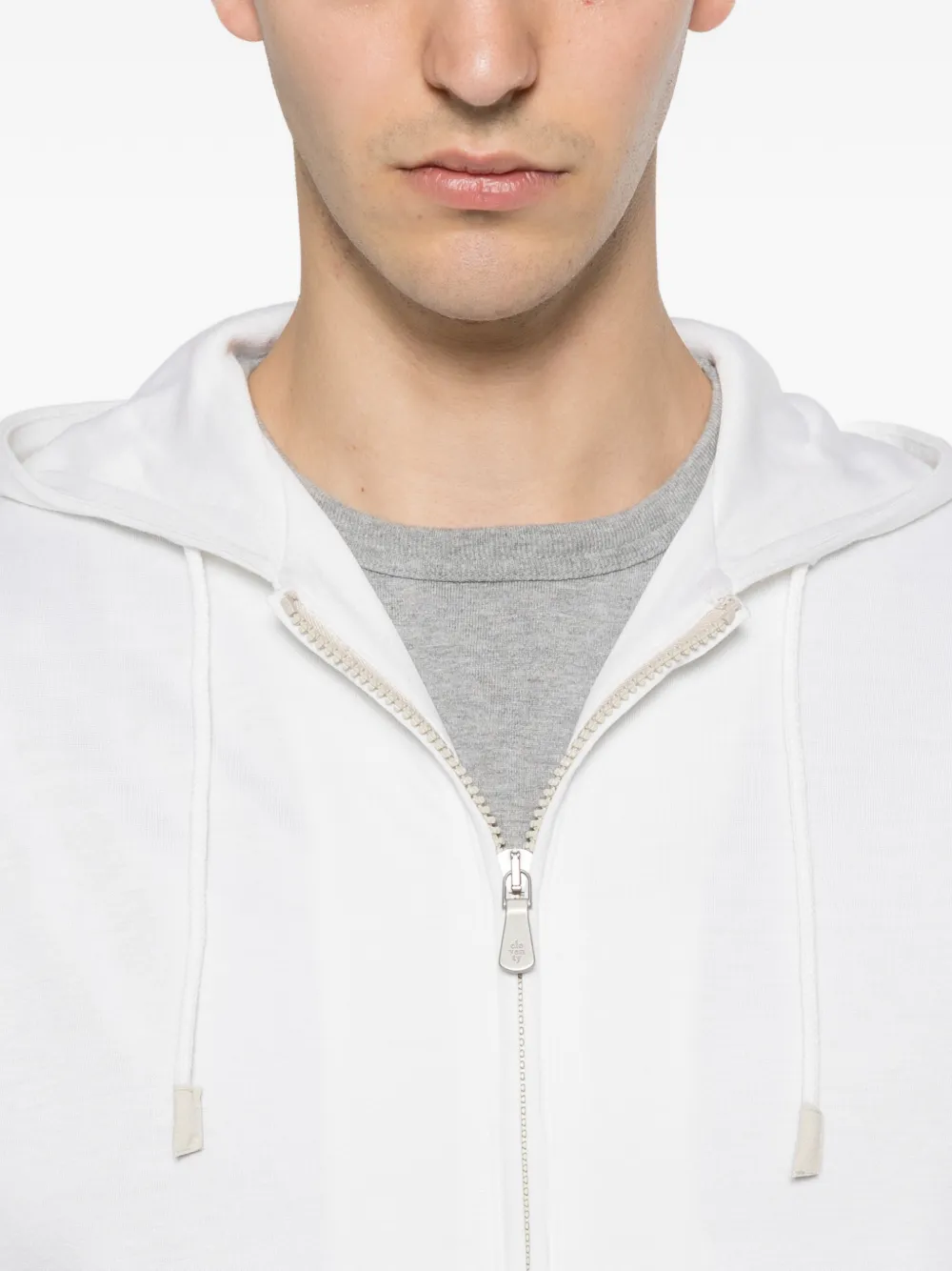 Eleventy Mouwloze hoodie Beige