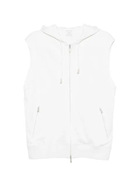 Eleventy hoodie con cierre sin mangas