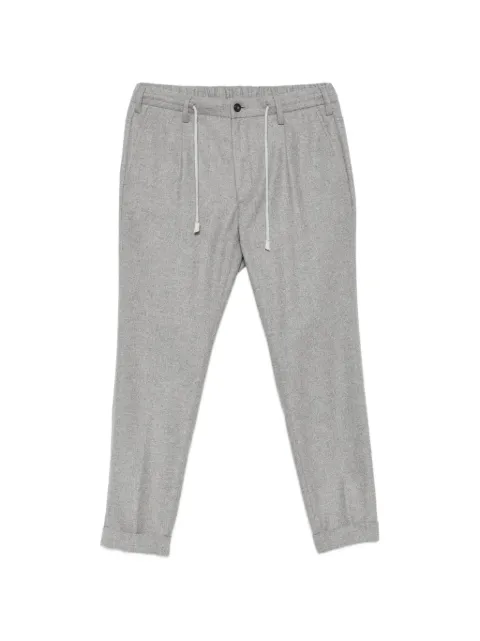 Eleventy drawstring pleated trousers