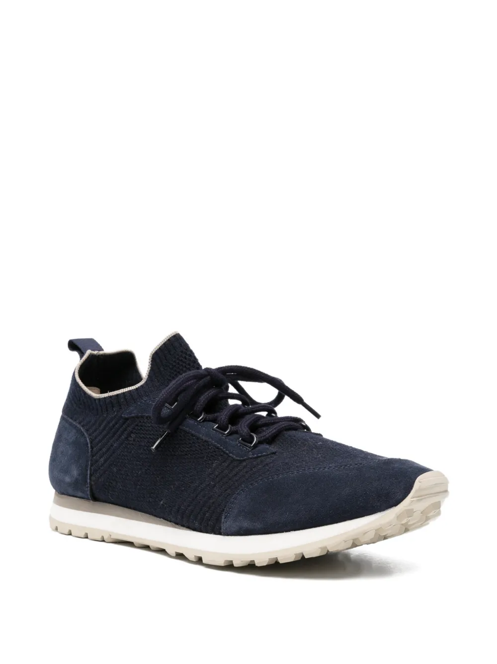 Eleventy Sneakers met suède vlakken Blauw