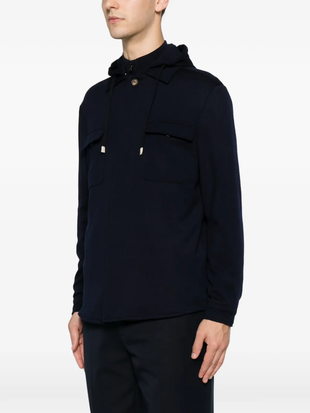 Eleventy Jack met capuchon Blauw