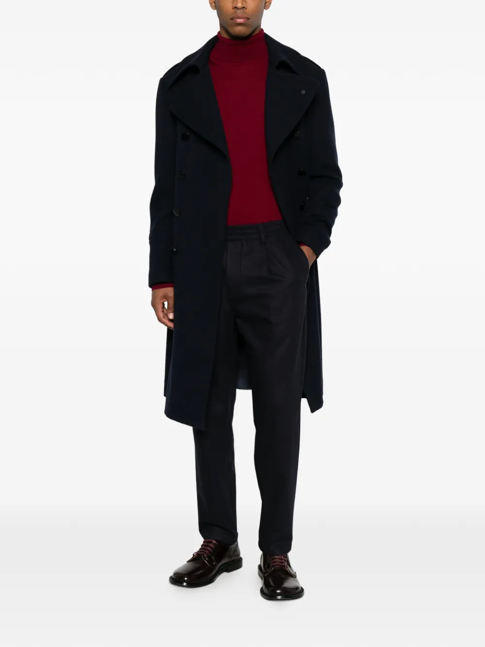 Eleventy Broek met elastische taille Blauw