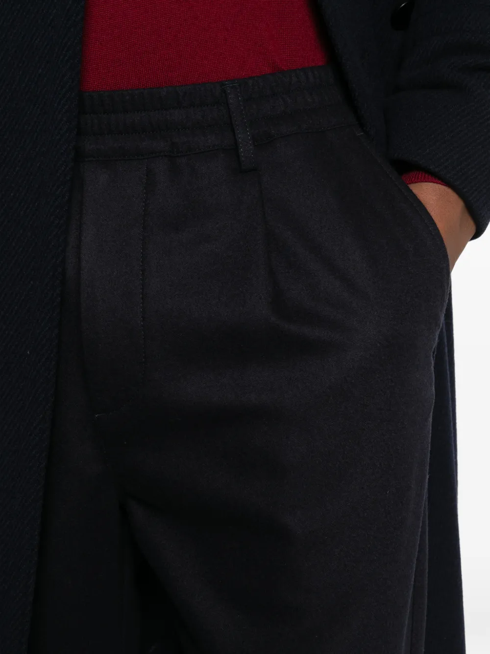 Eleventy Broek met elastische taille Blauw