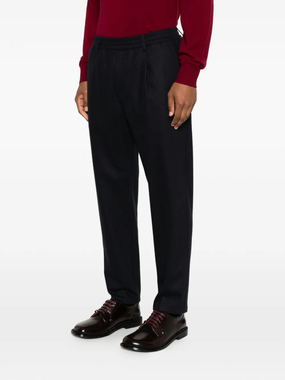 Eleventy Broek met elastische taille Blauw