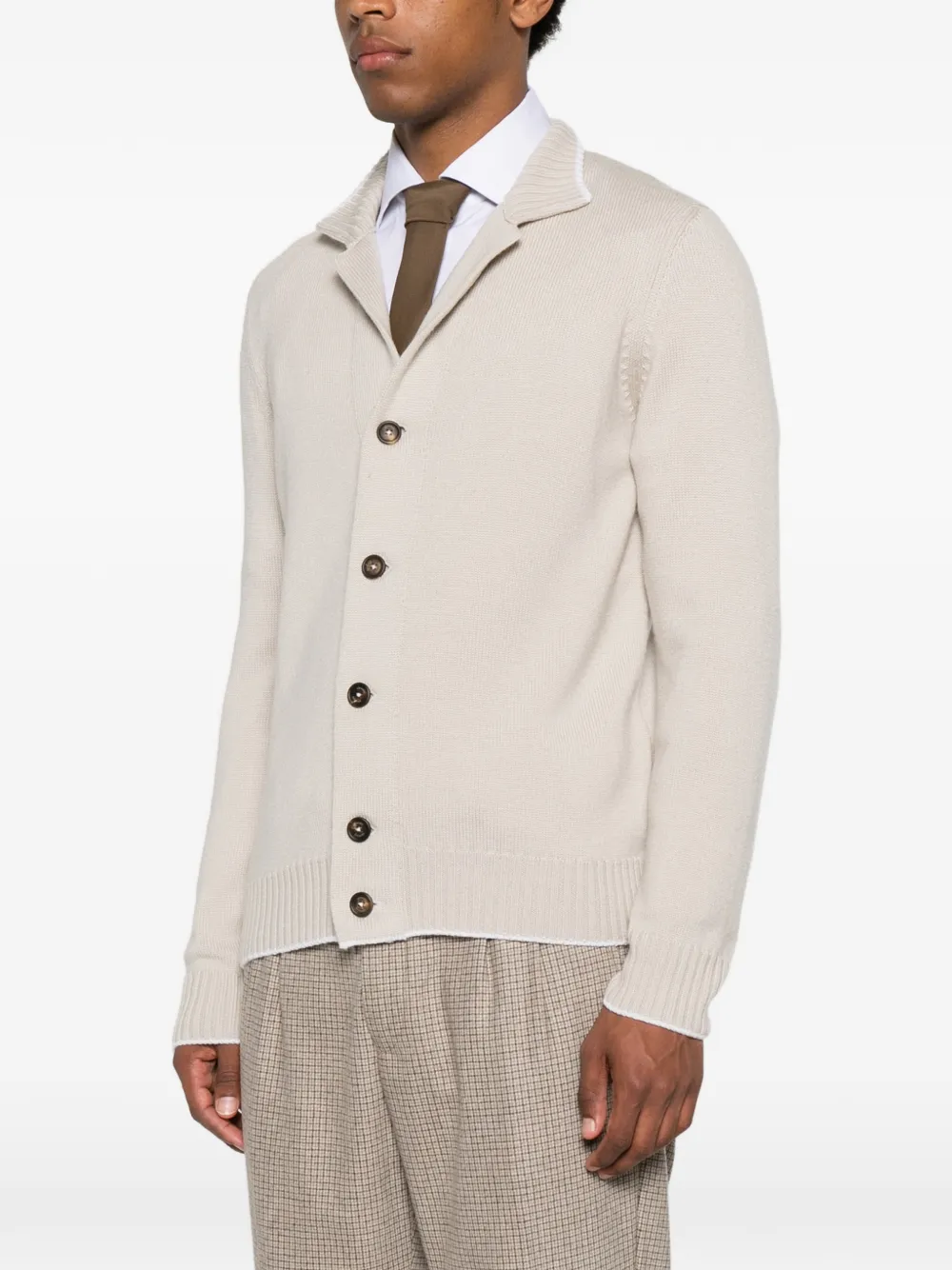 Eleventy Button-up vest Beige