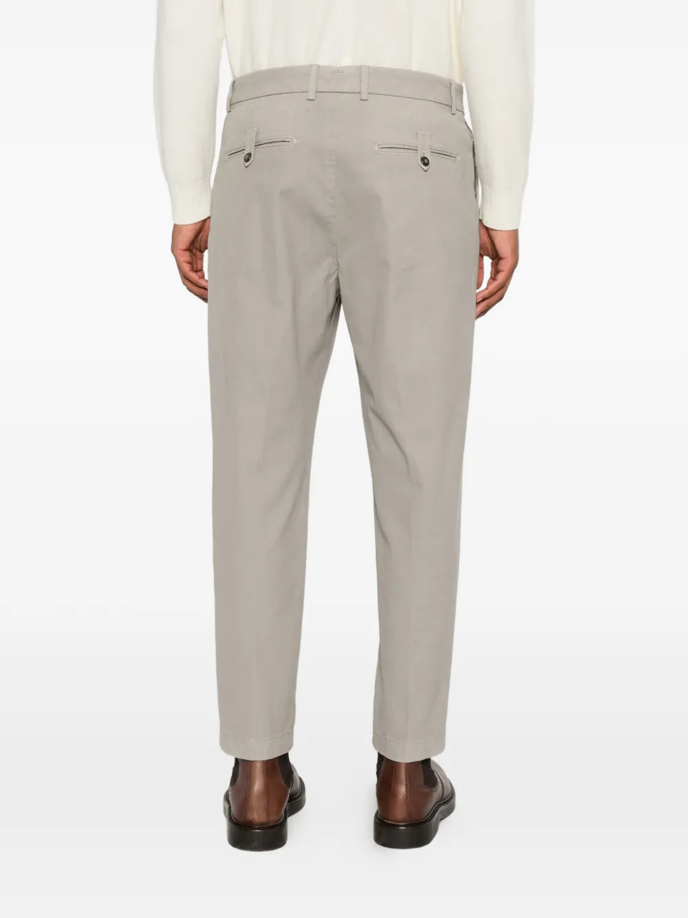 Eleventy Broek met geplooid detail Groen