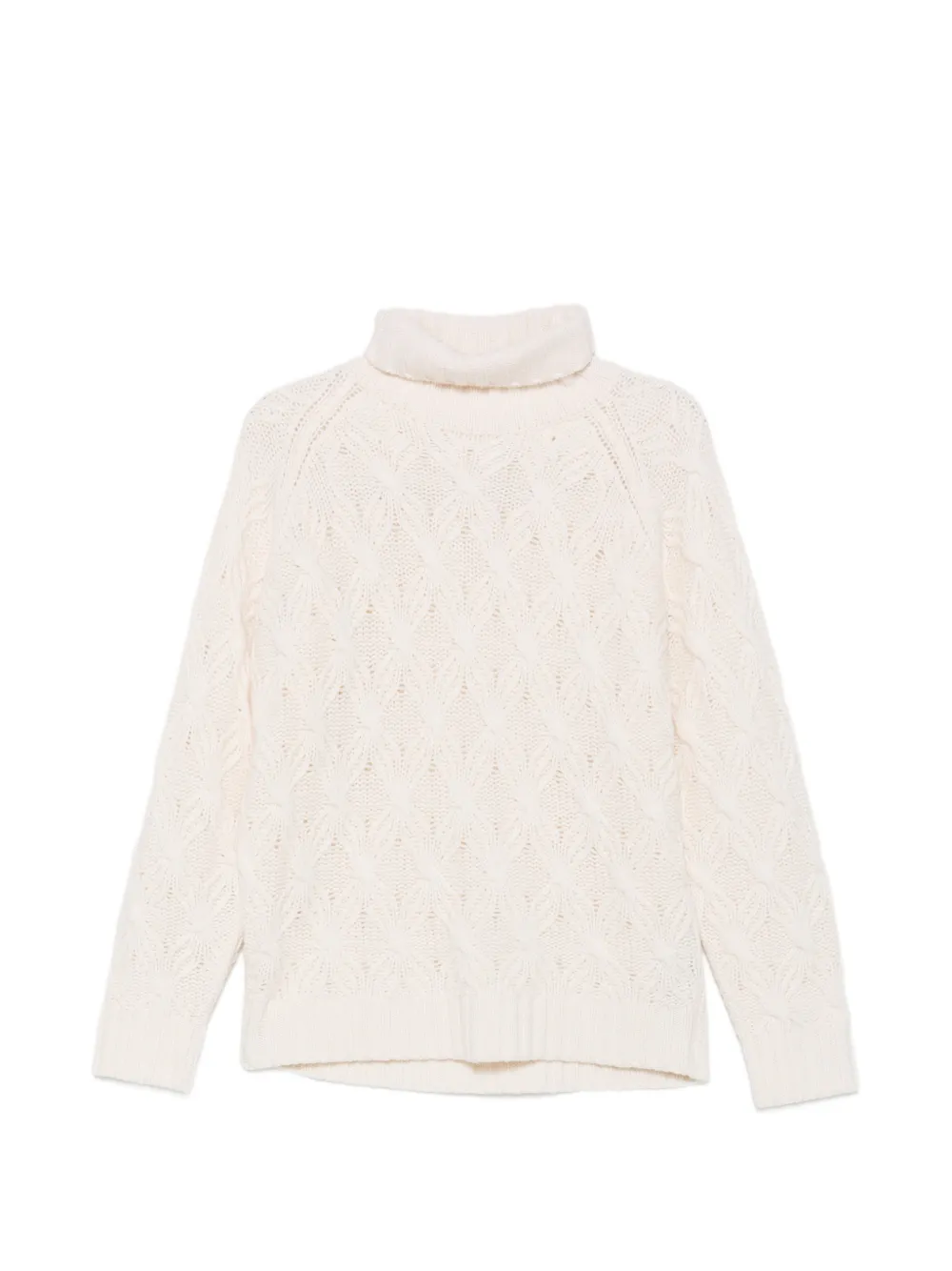 Eleventy cable-knit roll-neck sweater - Neutrals