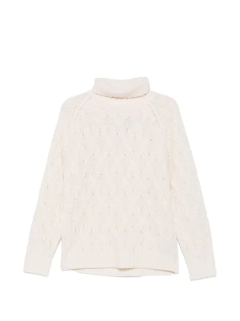 Eleventy cable-knit roll-neck sweater