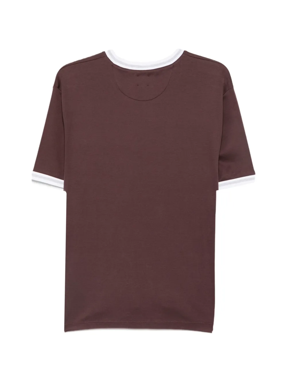 Eleventy T-shirt met contrasterende afwerking Rood
