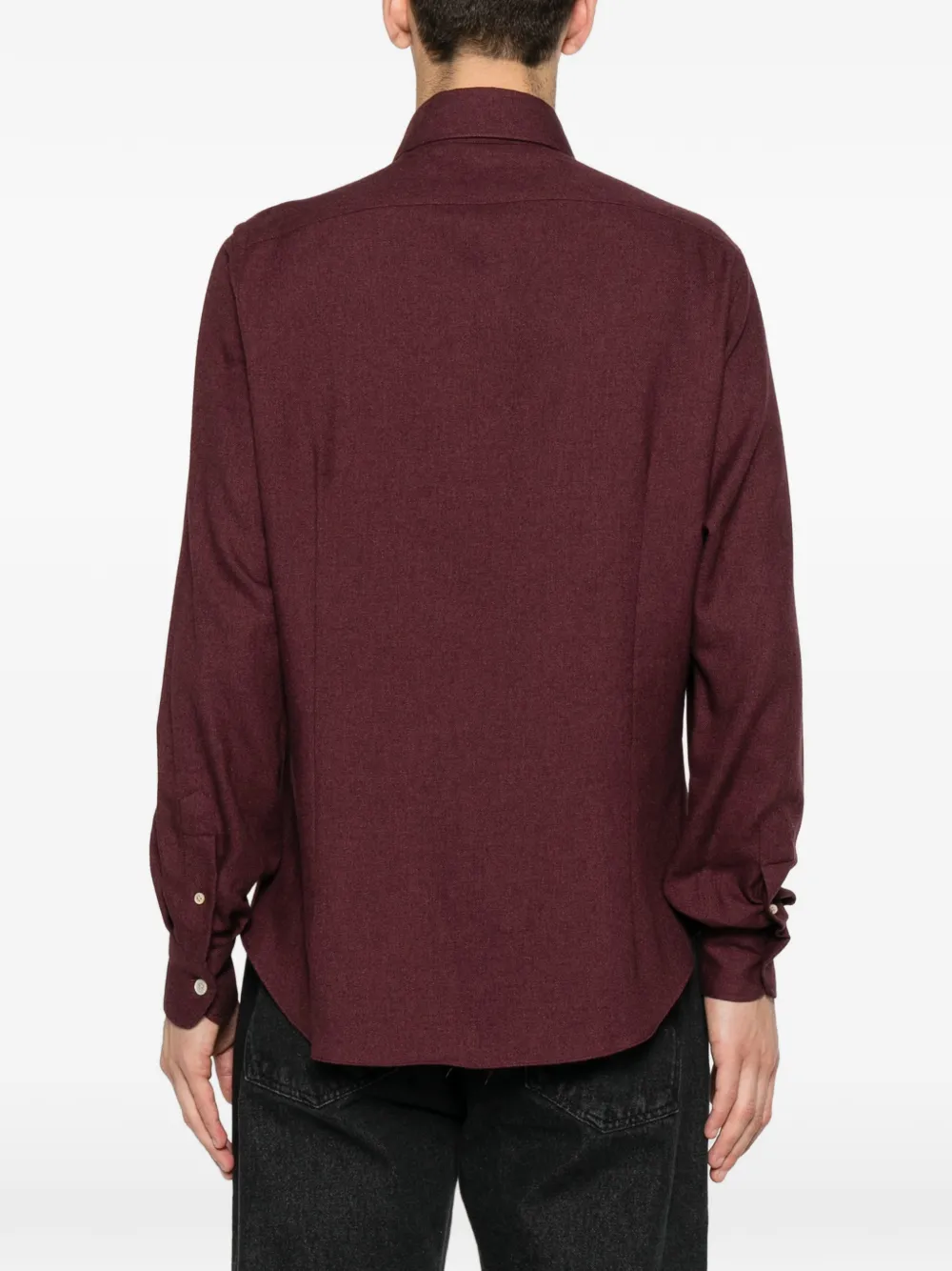 Eleventy Button-up overhemd met lange mouwen Rood