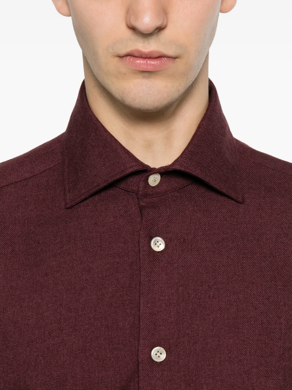 Eleventy Button-up overhemd met lange mouwen Rood
