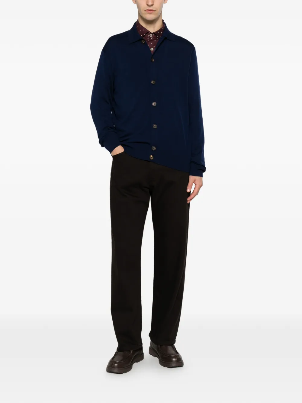 Eleventy Wollen vest Blauw