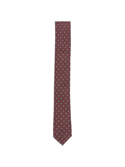 Eleventy geometric-print silk tie