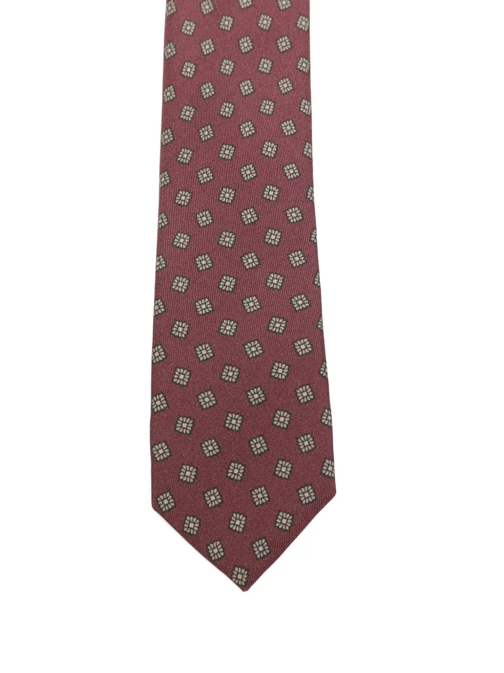 Eleventy Stropdas met geometrische print Rood