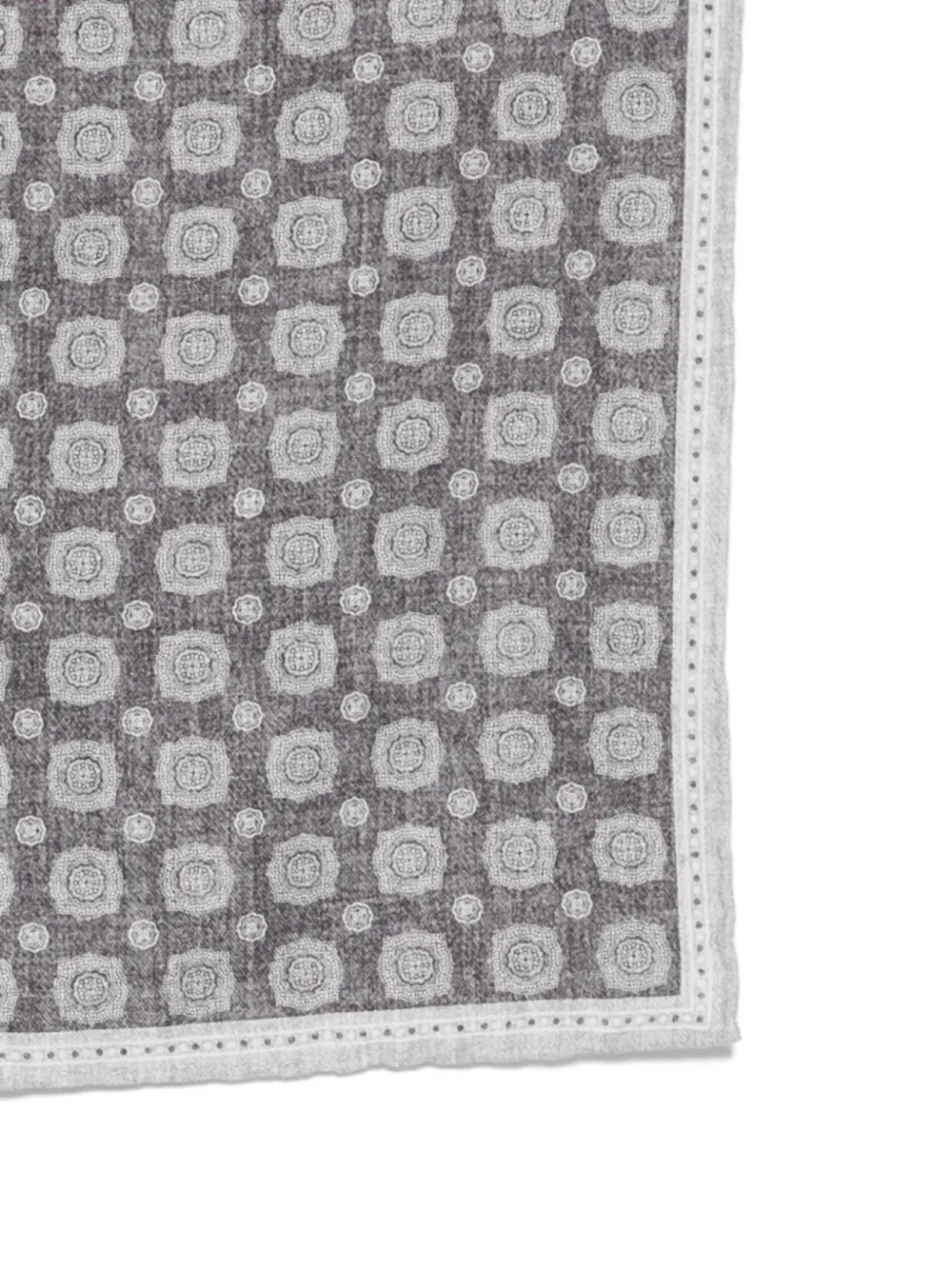 Eleventy Pochet met geometrische print Grijs