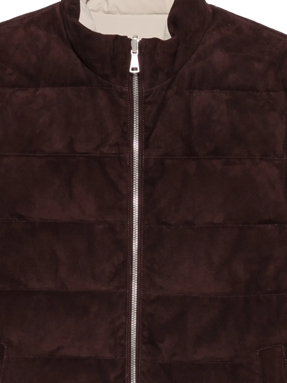 Eleventy Suède gilet Bruin