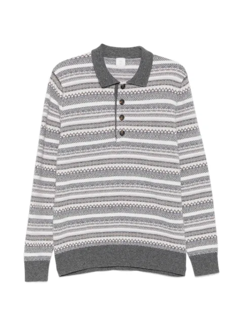 Eleventy geometric-print polo shirt
