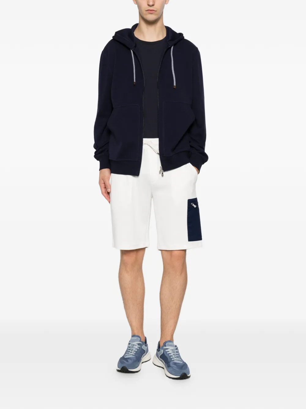 Eleventy Shorts met cargo zak Wit