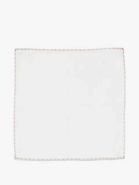 Eleventy contrast-stitch pocket square