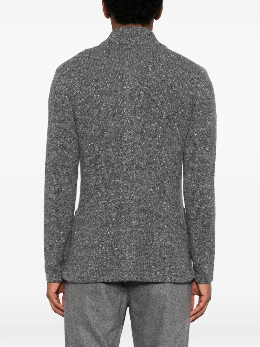 Eleventy Gebreid button-up vest Grijs