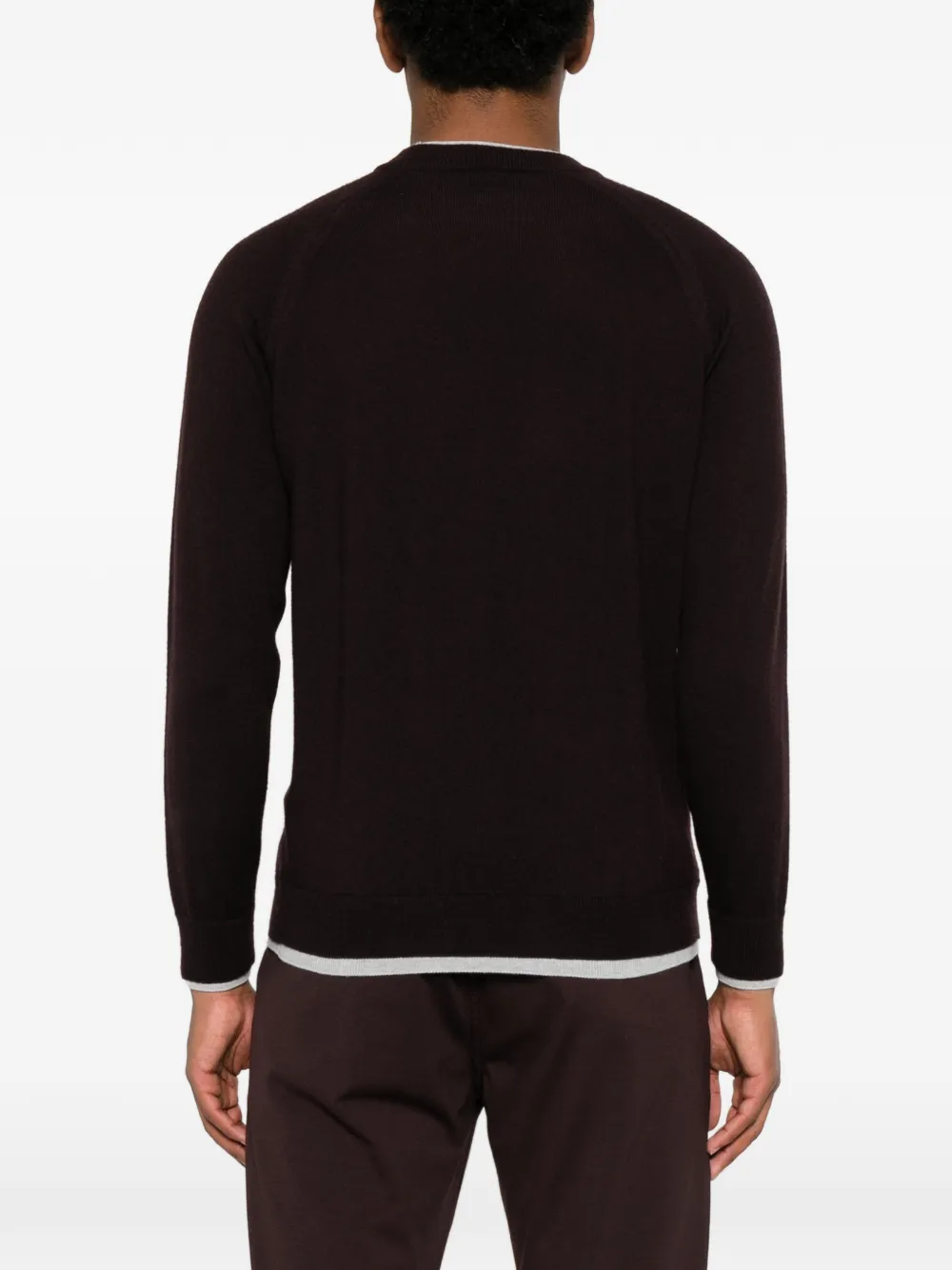 Eleventy Trui met raglan mouwen en afwerking Paars