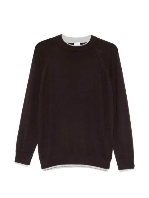 Eleventy raglan-sleeve tipped-trim sweater