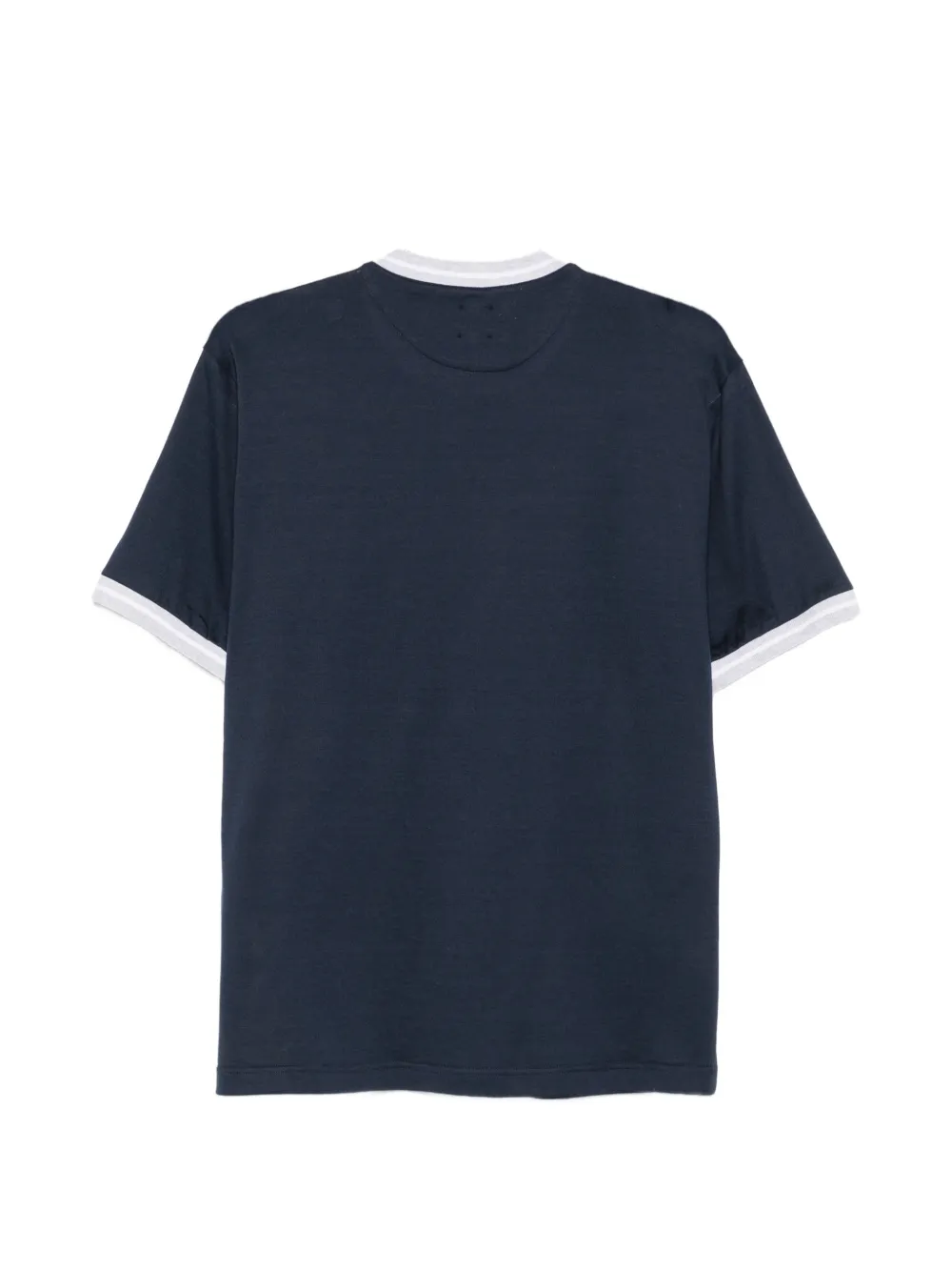 Eleventy T-shirt met contrasterende afwerking Blauw