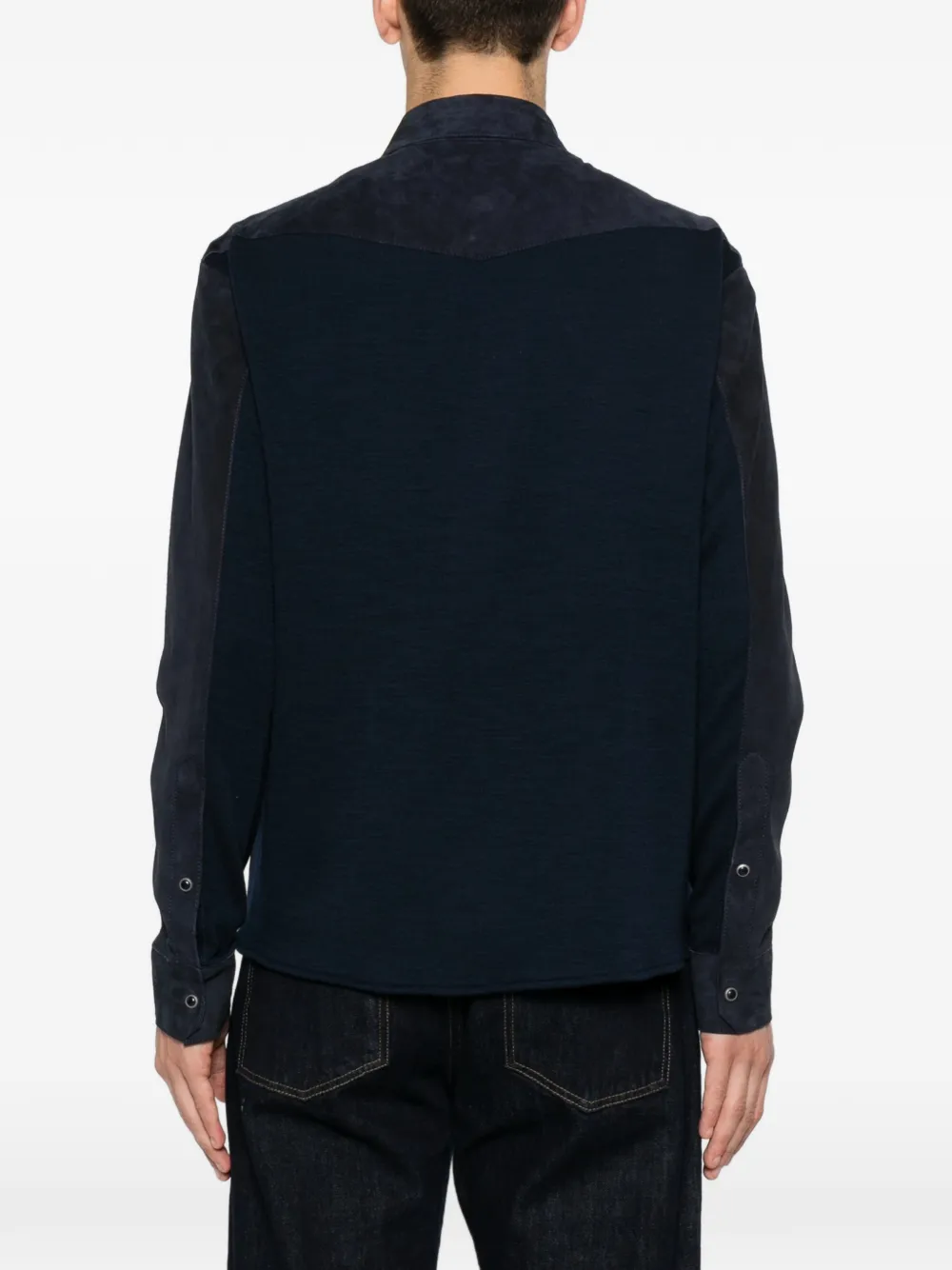 Eleventy Shirtjack met borstzak Blauw