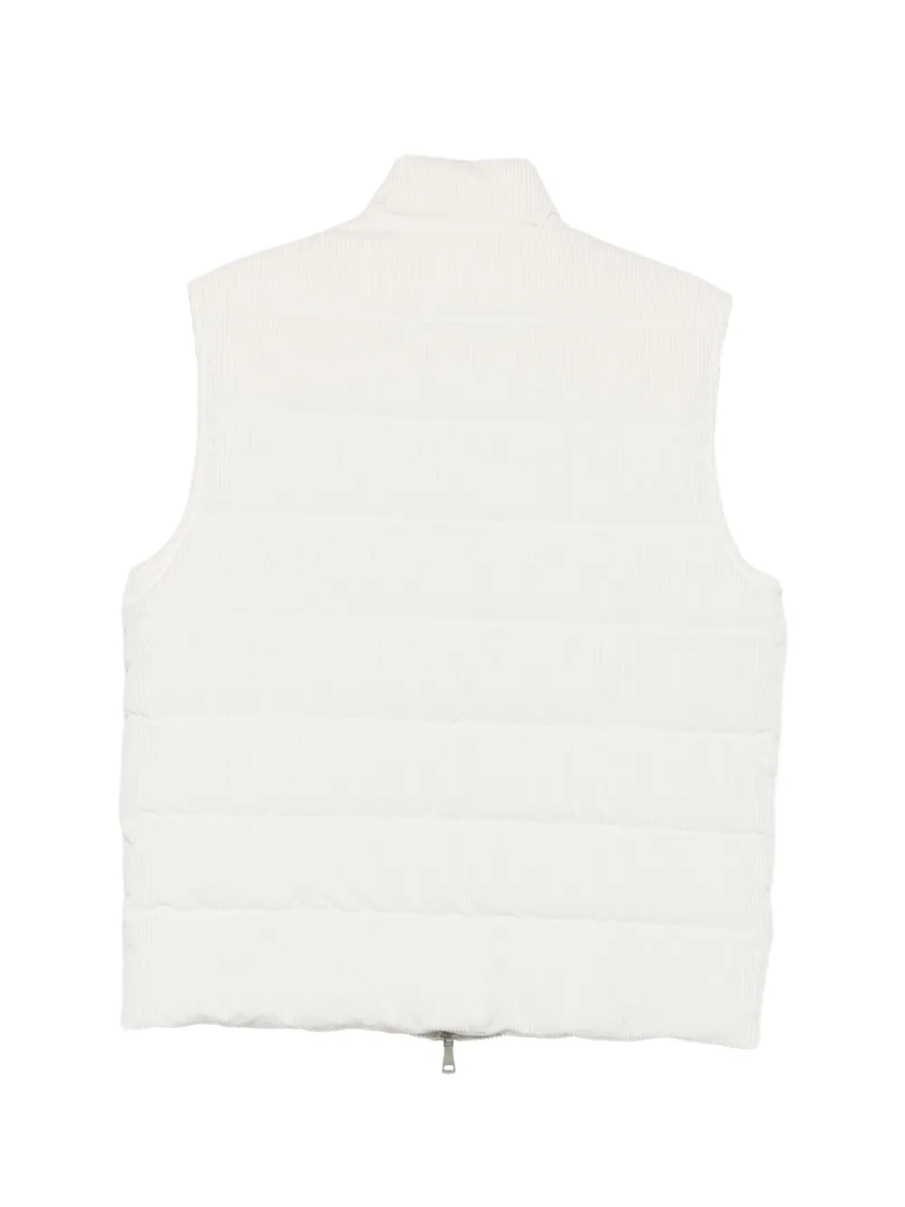Eleventy Ribfluwelen gilet Wit