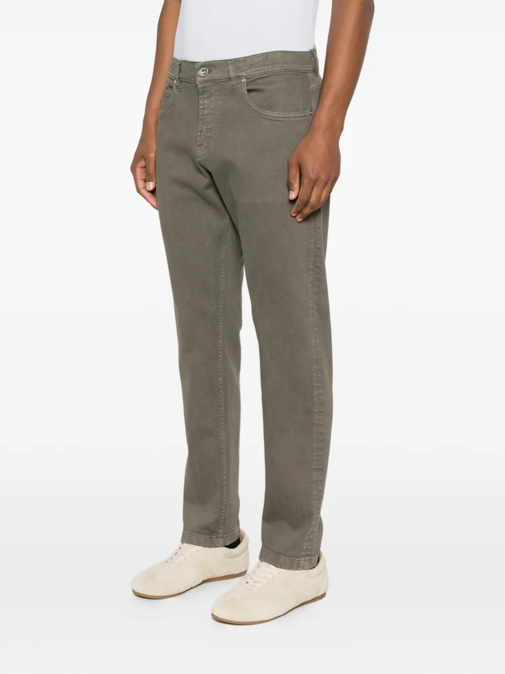 Eleventy Broek met vijf zakken Groen