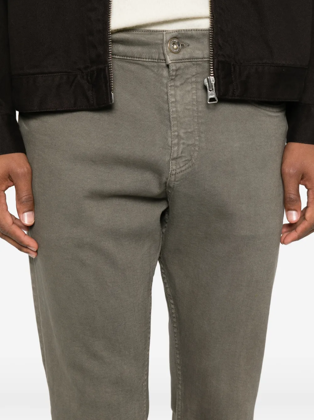 Eleventy Broek met vijf zakken Groen