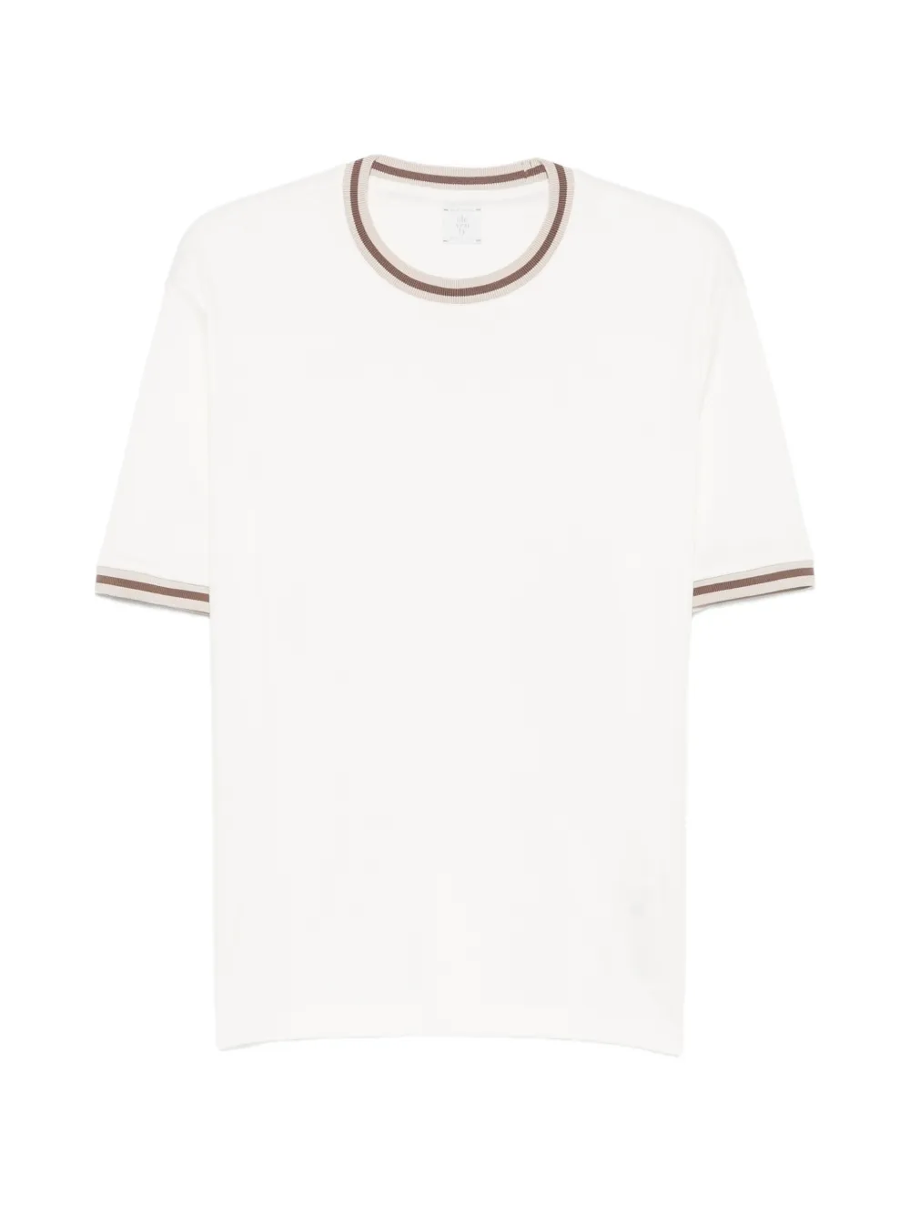 Eleventy striped-trim T-shirt